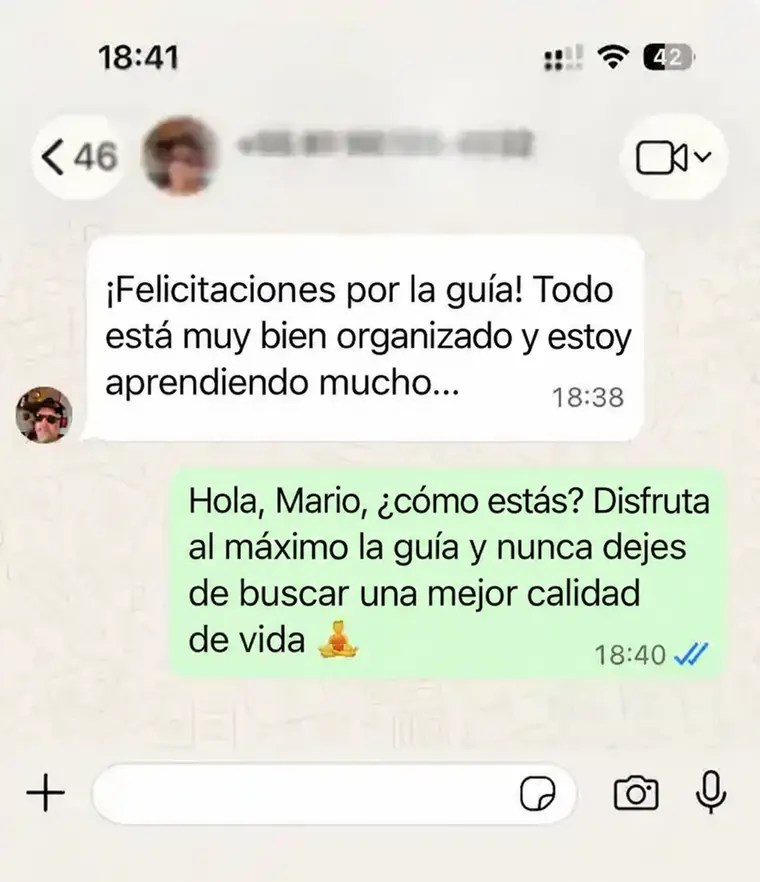 Mensaje de Mario sobre Cuerpo Conectado